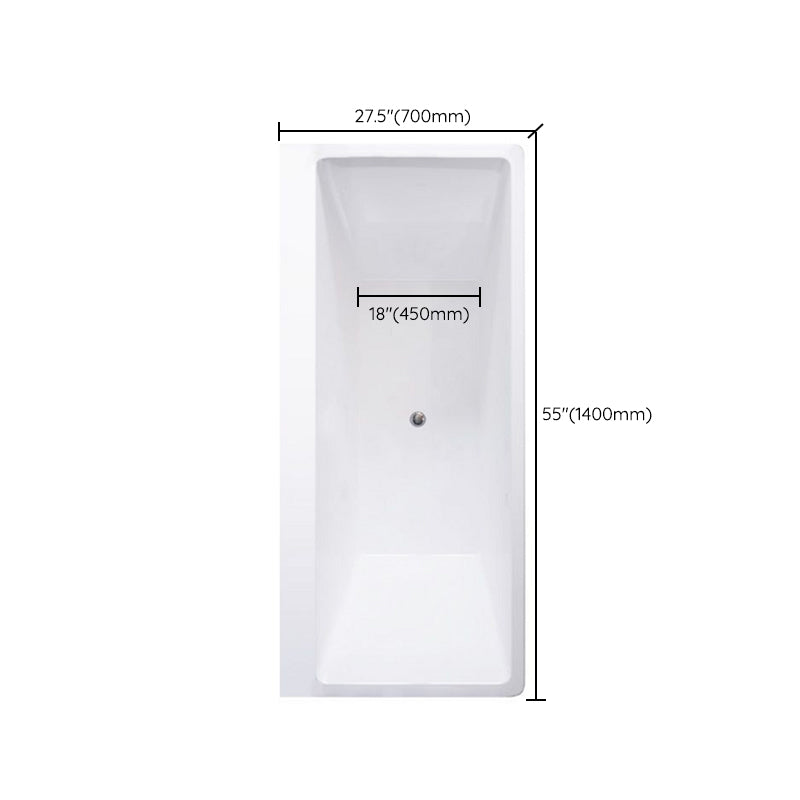 Modern Rectangular Bath Drop-in Acrylic Soaking White Bathtub Clearhalo 'Bathroom Remodel & Bathroom Fixtures' 'Bathtubs' 'Home Improvement' 'home_improvement' 'home_improvement_bathtubs' 'Showers & Bathtubs' 7330523