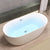 Antique Finish Stand Alone Bath Modern Oval Soaking Bath Tub White Tub Clearhalo 'Bathroom Remodel & Bathroom Fixtures' 'Bathtubs' 'Home Improvement' 'home_improvement' 'home_improvement_bathtubs' 'Showers & Bathtubs' 7330570