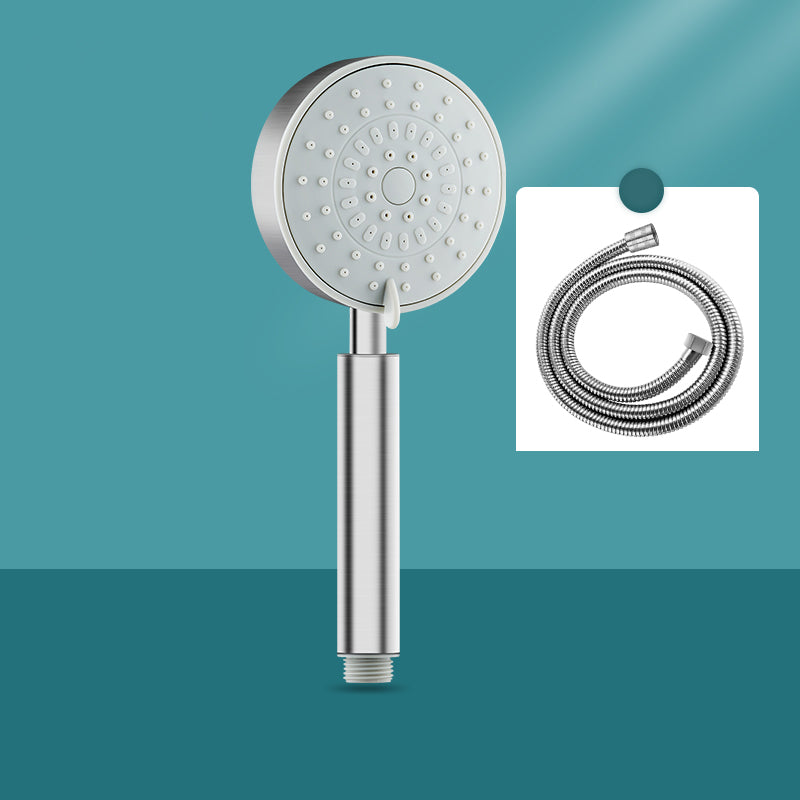 Round Self-Cleaning Hand Shower Adjustable Spray Pattern Stainless Steel Hand Shower Shower Head with Hose 3 Clearhalo 'Bathroom Remodel & Bathroom Fixtures' 'Home Improvement' 'home_improvement' 'home_improvement_shower_heads' 'Shower Heads' 'shower_heads' 'Showers & Bathtubs Plumbing' 'Showers & Bathtubs' 7331037