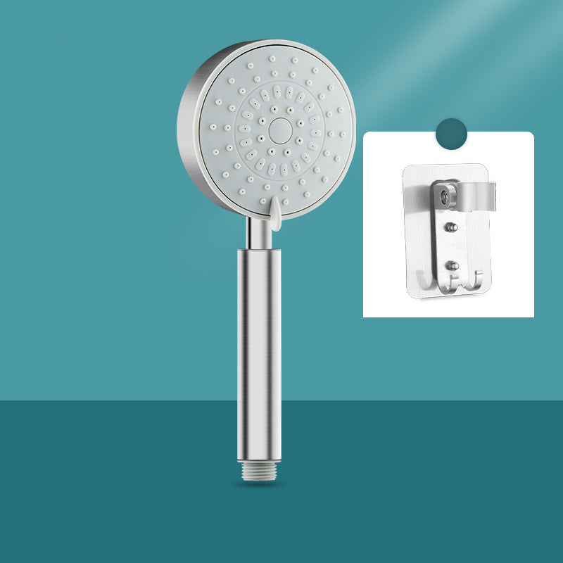 Round Self-Cleaning Hand Shower Adjustable Spray Pattern Stainless Steel Hand Shower Shower Head with Wall Pedestal 3 Hose not included Clearhalo 'Bathroom Remodel & Bathroom Fixtures' 'Home Improvement' 'home_improvement' 'home_improvement_shower_heads' 'Shower Heads' 'shower_heads' 'Showers & Bathtubs Plumbing' 'Showers & Bathtubs' 7331041