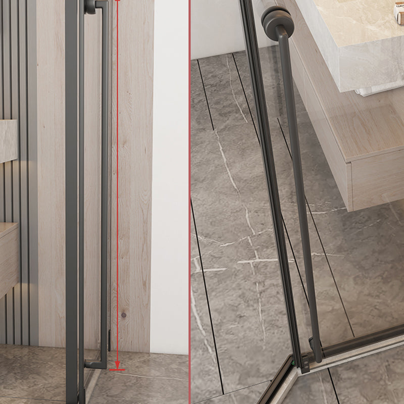 Framed Single Sliding Shower Doors Transparent Shower Bath Door Clearhalo 'Bathroom Remodel & Bathroom Fixtures' 'Home Improvement' 'home_improvement' 'home_improvement_shower_tub_doors' 'Shower and Tub Doors' 'shower_tub_doors' 'Showers & Bathtubs' 7331719