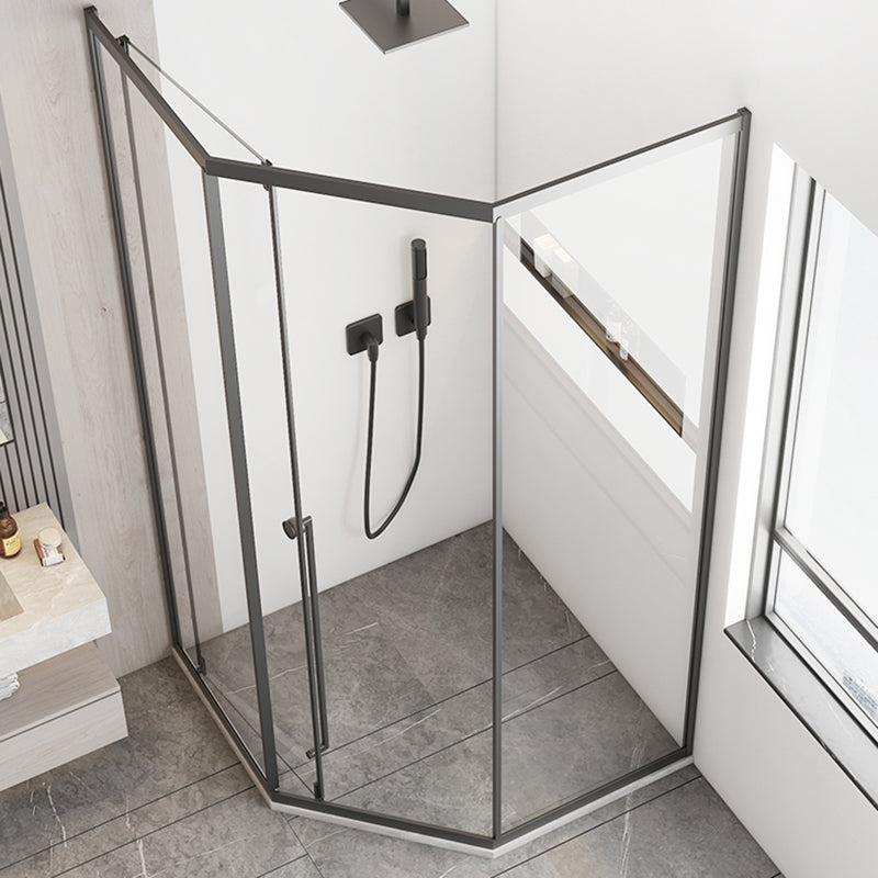 Framed Single Sliding Shower Doors Transparent Shower Bath Door Clearhalo 'Bathroom Remodel & Bathroom Fixtures' 'Home Improvement' 'home_improvement' 'home_improvement_shower_tub_doors' 'Shower and Tub Doors' 'shower_tub_doors' 'Showers & Bathtubs' 7331727