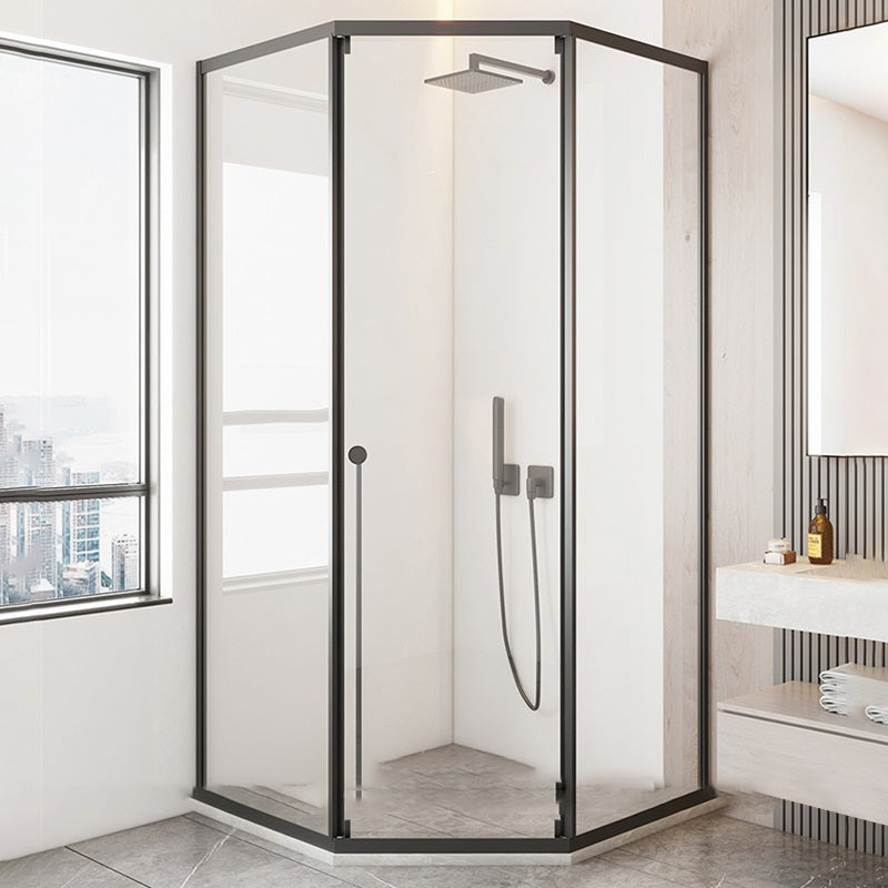 Framed Single Sliding Shower Doors Transparent Shower Bath Door Grey Right Clearhalo 'Bathroom Remodel & Bathroom Fixtures' 'Home Improvement' 'home_improvement' 'home_improvement_shower_tub_doors' 'Shower and Tub Doors' 'shower_tub_doors' 'Showers & Bathtubs' 7331731