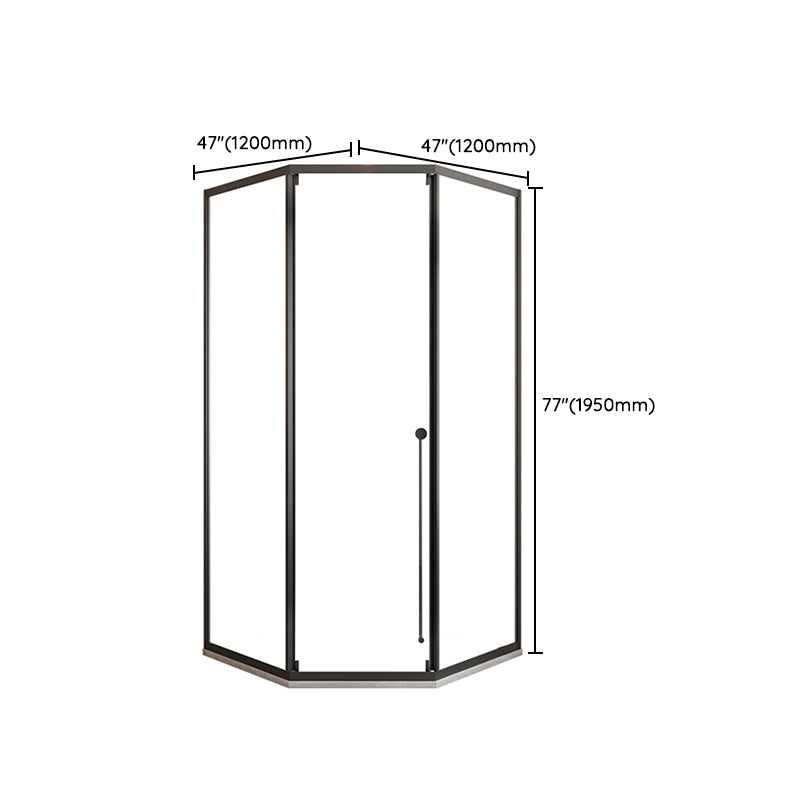 Framed Single Sliding Shower Doors Transparent Shower Bath Door Clearhalo 'Bathroom Remodel & Bathroom Fixtures' 'Home Improvement' 'home_improvement' 'home_improvement_shower_tub_doors' 'Shower and Tub Doors' 'shower_tub_doors' 'Showers & Bathtubs' 7331743