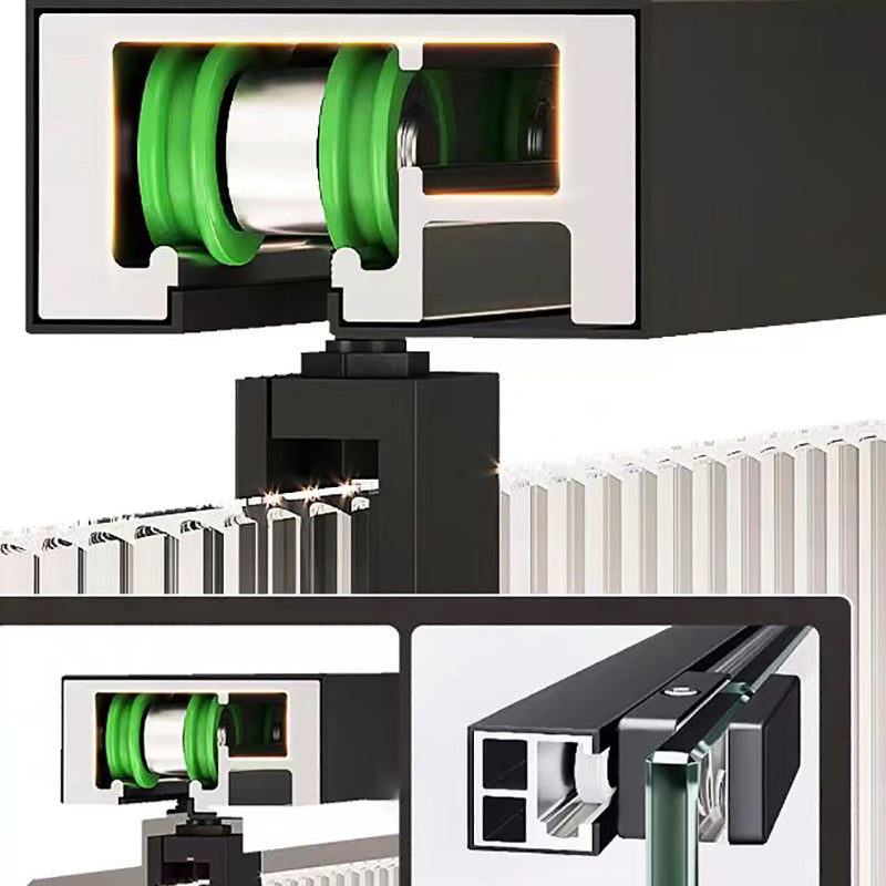 Single Sliding Gray Semi Frameless Shower Door Clear Shower Bath Door Clearhalo 'Bathroom Remodel & Bathroom Fixtures' 'Home Improvement' 'home_improvement' 'home_improvement_shower_tub_doors' 'Shower and Tub Doors' 'shower_tub_doors' 'Showers & Bathtubs' 7331749