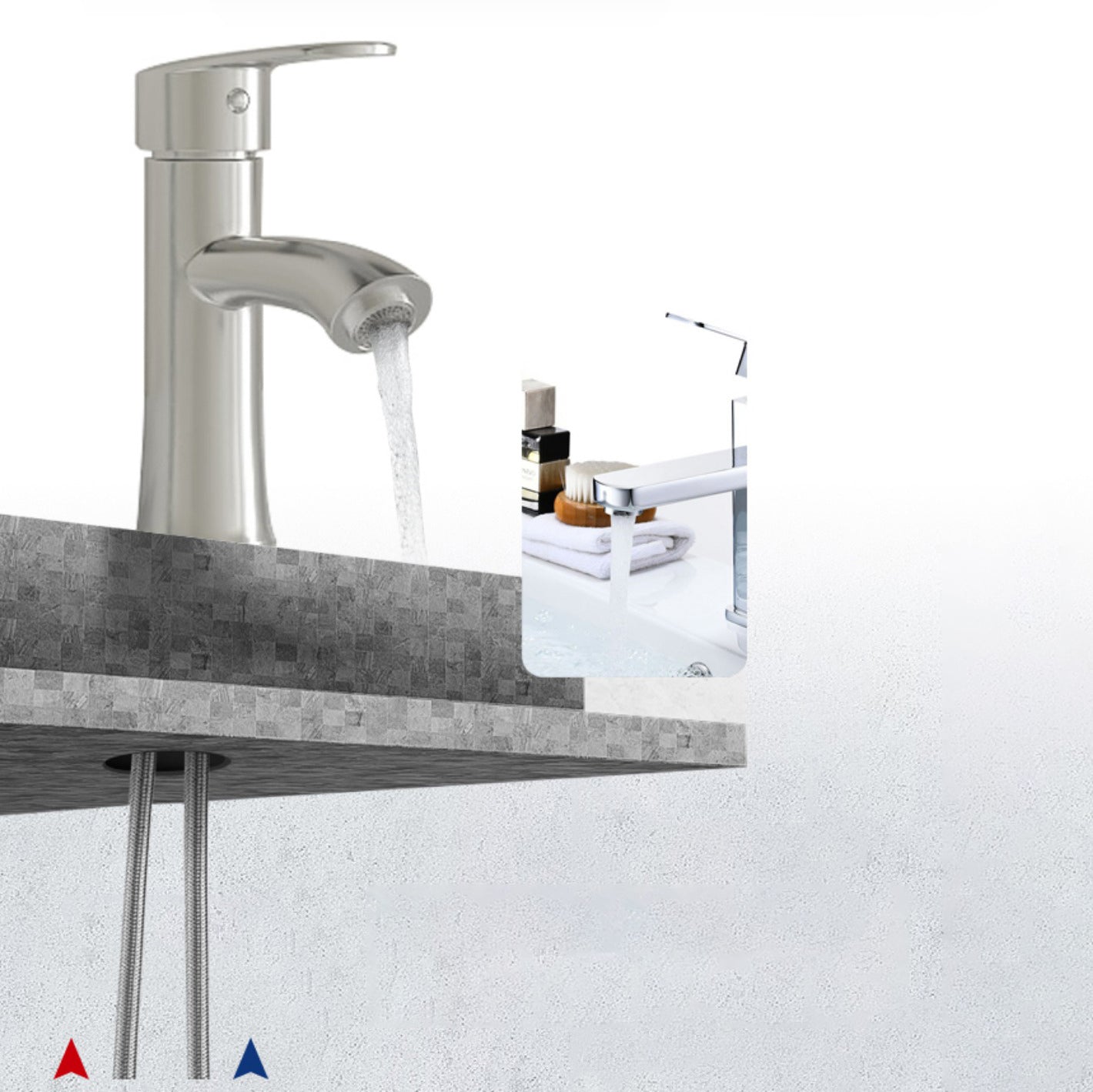 Glam Vanity Single Sink Wall Mounted 2 Doors Metal Frame Rectangular Vanity with Mirror Clearhalo 'Bathroom Remodel & Bathroom Fixtures' 'Bathroom Vanities' 'bathroom_vanities' 'Home Improvement' 'home_improvement' 'home_improvement_bathroom_vanities' 7332260