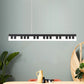 White/Black Piano Key Shape Pendant Contemporary LED Acrylic Hanging Ceiling Light in White/Warm/Natural Light Black Clearhalo 'Ceiling Lights' 'Modern Pendants' 'Modern' 'Pendant Lights' 'Pendants' Lighting' 733231