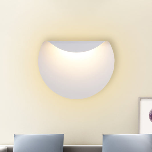 Bend Panel Wall Sconce Lighting Simple Aluminum LED White Wall Mounted Lamp in Warm/White Light for Living Room White Clearhalo 'Cast Iron' 'Glass' 'Industrial' 'Modern wall lights' 'Modern' 'Tiffany' 'Traditional wall lights' 'Wall Lamps & Sconces' 'Wall Lights' Lighting' 733265