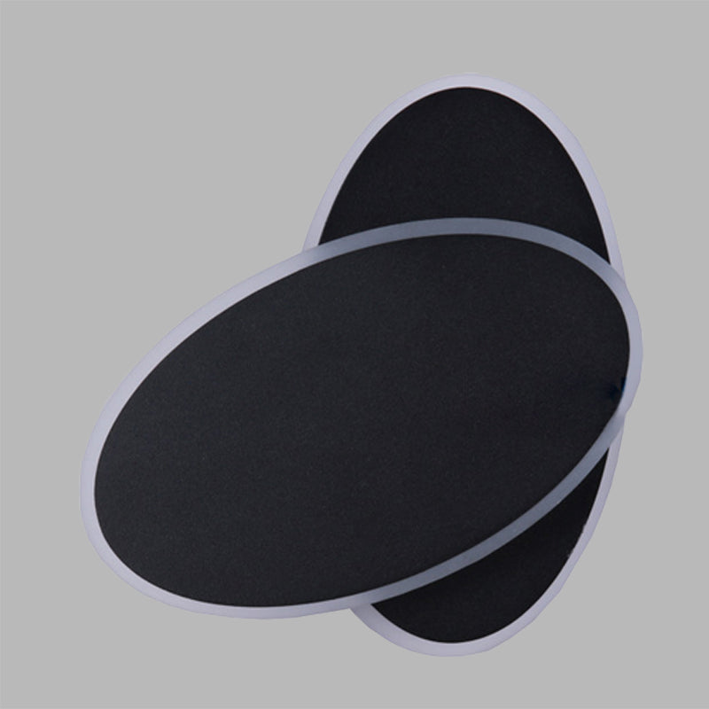 Modern LED Sconce Light White/Black Finish Double Oval Wall Lamp Fixture with Acrylic Shade in Warm/White Light Clearhalo 'Modern wall lights' 'Modern' 'Wall Lamps & Sconces' 'Wall Lights' Lighting' 733273
