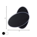 Modern LED Sconce Light White/Black Finish Double Oval Wall Lamp Fixture with Acrylic Shade in Warm/White Light Clearhalo 'Modern wall lights' 'Modern' 'Wall Lamps & Sconces' 'Wall Lights' Lighting' 733274