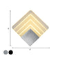 Modernism Squared Wall Sconce Metal 5.5"/8" W LED Corner Wall Mount Light in Black/Silver with Acrylic Shade Clearhalo 'Cast Iron' 'Glass' 'Industrial' 'Modern wall lights' 'Modern' 'Tiffany' 'Traditional wall lights' 'Wall Lamps & Sconces' 'Wall Lights' Lighting' 733314