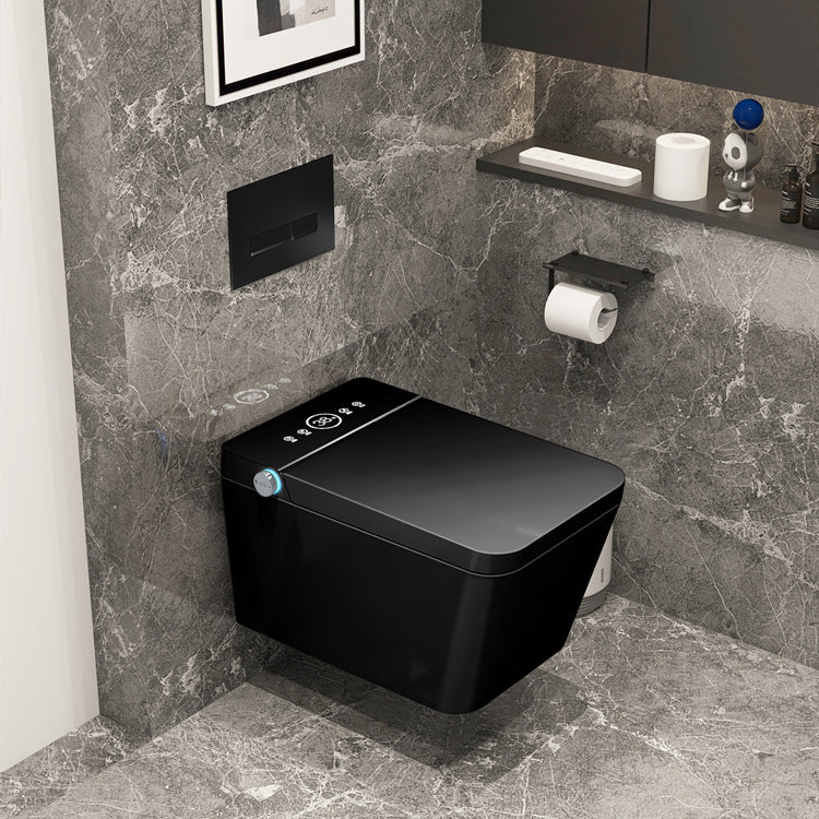 Dual Flush Wall Hung Toilet Set Contemporary Stain Resistant Wall Mounted Bidet Clearhalo 'Bathroom Remodel & Bathroom Fixtures' 'Bidets' 'Home Improvement' 'home_improvement' 'home_improvement_bidets' 'Toilets & Bidets' 7333236