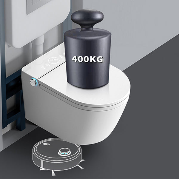 Heated Seat Wall Hung Toilet Set Elongated Wall Mounted Bidet Clearhalo 'Bathroom Remodel & Bathroom Fixtures' 'Bidets' 'Home Improvement' 'home_improvement' 'home_improvement_bidets' 'Toilets & Bidets' 7333255