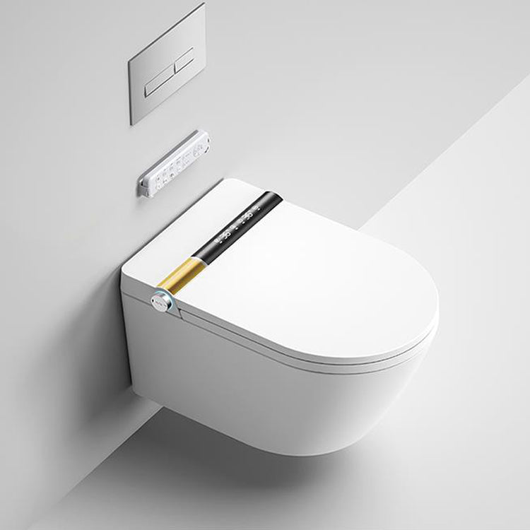 Dual Flush Wall Hung Toilet Set Elongated Deodorizing Wall Mounted Bidet Clearhalo 'Bathroom Remodel & Bathroom Fixtures' 'Bidets' 'Home Improvement' 'home_improvement' 'home_improvement_bidets' 'Toilets & Bidets' 7333260