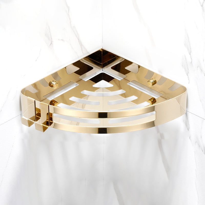 Modern Gold/Silver 3-Piece Bathroom Accessory Set, Bath Shelf Gold 1 Piece Clearhalo 'Bathroom Hardware Sets' 'Bathroom Hardware' 'Bathroom Remodel & Bathroom Fixtures' 'bathroom_hardware_sets' 'Home Improvement' 'home_improvement' 'home_improvement_bathroom_hardware_sets' 7333410