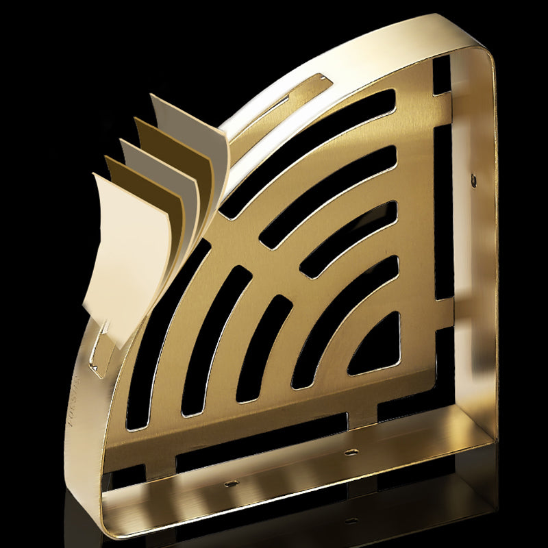 Modern Gold/Silver 3-Piece Bathroom Accessory Set, Bath Shelf Clearhalo 'Bathroom Hardware Sets' 'Bathroom Hardware' 'Bathroom Remodel & Bathroom Fixtures' 'bathroom_hardware_sets' 'Home Improvement' 'home_improvement' 'home_improvement_bathroom_hardware_sets' 7333416