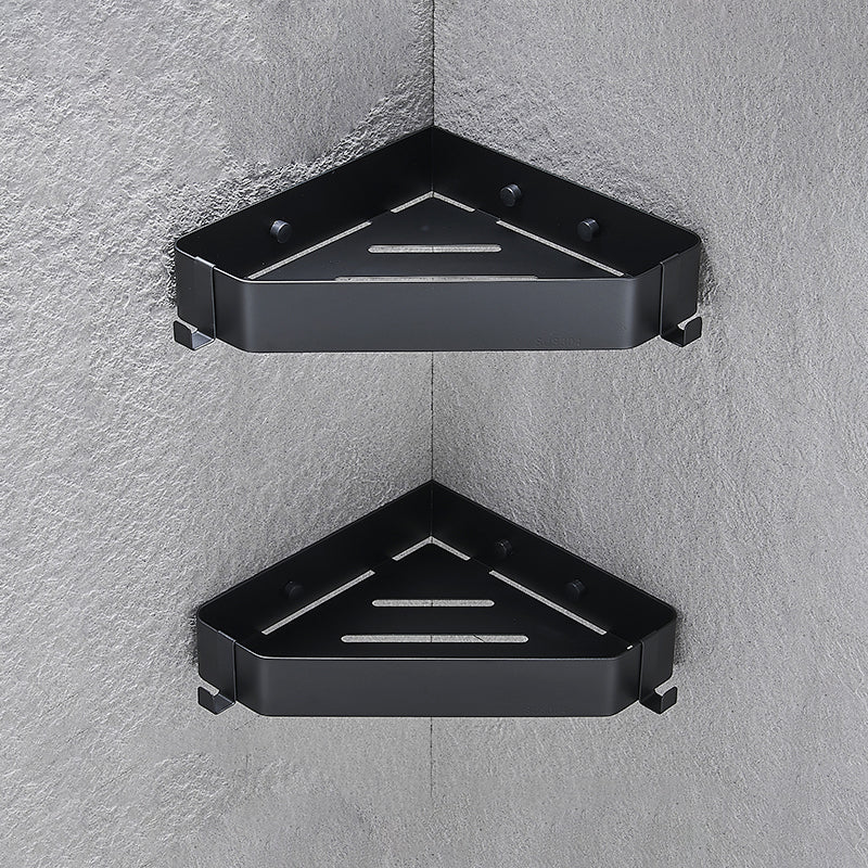 Modern 3-Piece Bath Hardware Set in Stainless Steel, Bath Shelf Black 2 Piece Set Clearhalo 'Bathroom Hardware Sets' 'Bathroom Hardware' 'Bathroom Remodel & Bathroom Fixtures' 'bathroom_hardware_sets' 'Home Improvement' 'home_improvement' 'home_improvement_bathroom_hardware_sets' 7333427