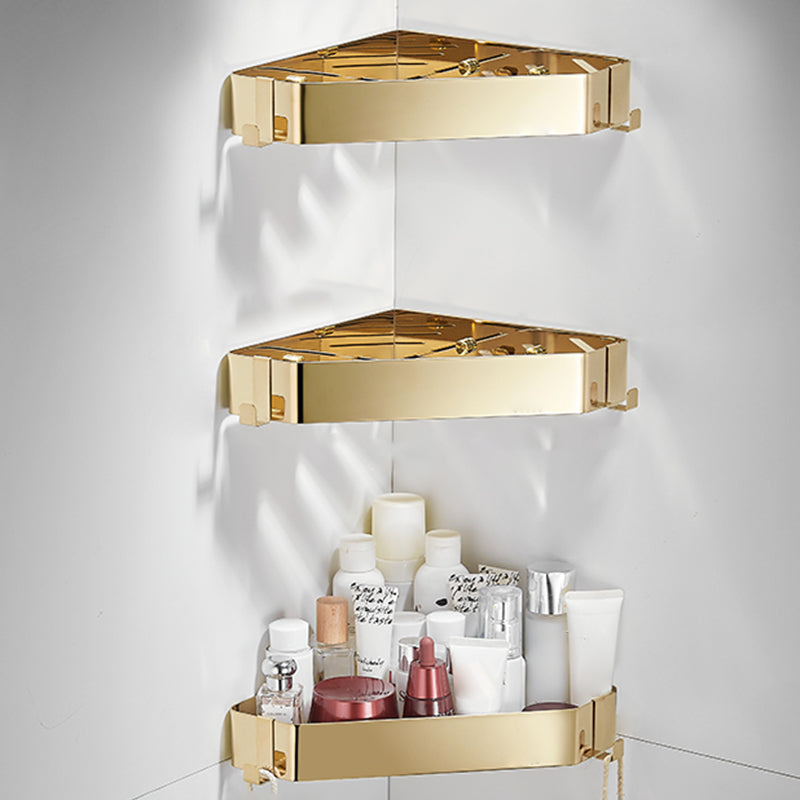 Modern 3-Piece Bath Hardware Set in Stainless Steel, Bath Shelf Gold 3 Piece Set Clearhalo 'Bathroom Hardware Sets' 'Bathroom Hardware' 'Bathroom Remodel & Bathroom Fixtures' 'bathroom_hardware_sets' 'Home Improvement' 'home_improvement' 'home_improvement_bathroom_hardware_sets' 7333442