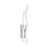 Acrylic 2-Waving Linear Sconce Lighting Simple LED White Wall Lamp Fixture in Warm/White Light Clearhalo 'Modern wall lights' 'Modern' 'Wall Lamps & Sconces' 'Wall Lights' Lighting' 733355