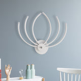 Contemporary Lotus Wall Mount Sconce Acrylic LED Bedside Wall Light Fixture in White with Linear Design, Warm/White Light Clearhalo 'Modern wall lights' 'Modern' 'Wall Lamps & Sconces' 'Wall Lights' Lighting' 733359