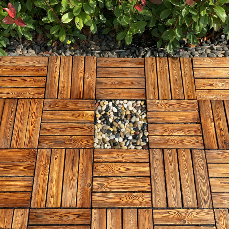 Outdoor Composite Deck Tiles Snapping Striped Detail Kit Deck Tiles Dark Brown Clearhalo 'Home Improvement' 'home_improvement' 'home_improvement_outdoor_deck_tiles_planks' 'Outdoor Deck Tiles & Planks' 'Outdoor Flooring & Tile' 'Outdoor Remodel' 'outdoor_deck_tiles_planks' 7333951