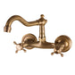Brass Wide Spread Bathroom Faucet Industrial Lever Lavatory Faucet Clearhalo 'bathroom_sink_faucets' 'Conjuntos de Torneiras de Lavatório e Banheiro' 'home_improvement' 'home_improvement_bathroom_sink_faucets' 'Mobiliário Doméstico' 'Página inicial' 'Renovação e equipamento de casa de banho' 'Torneira para lavatório de banheiro' 7334438