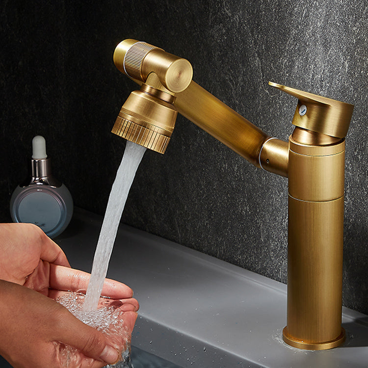 Farmhouse Wide Spread Bathroom Faucet Brass 1-Handle Lavatory Faucet Clearhalo 'Bathroom Remodel & Bathroom Fixtures' 'Bathroom Sink Faucets' 'Bathroom Sinks & Faucet Components' 'bathroom_sink_faucets' 'Home Improvement' 'home_improvement' 'home_improvement_bathroom_sink_faucets' 7334486