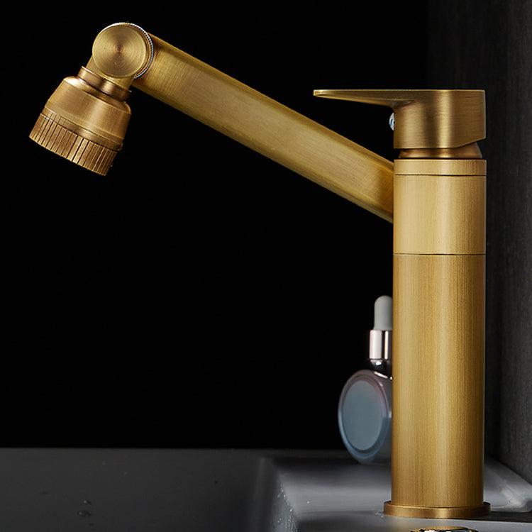 Farmhouse Wide Spread Bathroom Faucet Brass 1-Handle Lavatory Faucet Clearhalo 'Bathroom Remodel & Bathroom Fixtures' 'Bathroom Sink Faucets' 'Bathroom Sinks & Faucet Components' 'bathroom_sink_faucets' 'Home Improvement' 'home_improvement' 'home_improvement_bathroom_sink_faucets' 7334490