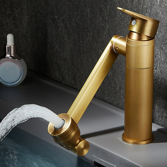 Farmhouse Wide Spread Bathroom Faucet Brass 1-Handle Lavatory Faucet Clearhalo 'Bathroom Remodel & Bathroom Fixtures' 'Bathroom Sink Faucets' 'Bathroom Sinks & Faucet Components' 'bathroom_sink_faucets' 'Home Improvement' 'home_improvement' 'home_improvement_bathroom_sink_faucets' 7334491
