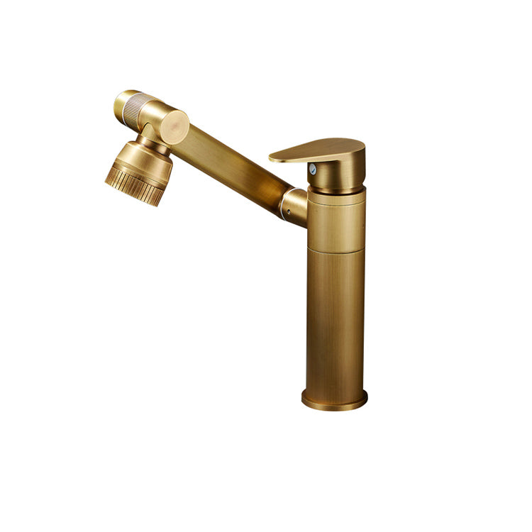 Farmhouse Wide Spread Bathroom Faucet Brass 1-Handle Lavatory Faucet Clearhalo 'Bathroom Remodel & Bathroom Fixtures' 'Bathroom Sink Faucets' 'Bathroom Sinks & Faucet Components' 'bathroom_sink_faucets' 'Home Improvement' 'home_improvement' 'home_improvement_bathroom_sink_faucets' 7334492