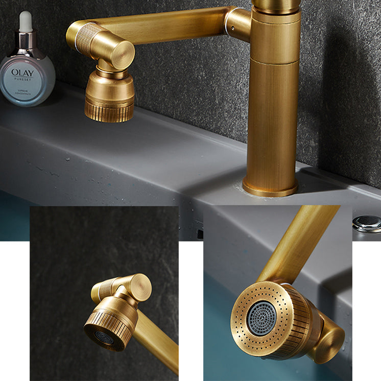 Farmhouse Wide Spread Bathroom Faucet Brass 1-Handle Lavatory Faucet Clearhalo 'Bathroom Remodel & Bathroom Fixtures' 'Bathroom Sink Faucets' 'Bathroom Sinks & Faucet Components' 'bathroom_sink_faucets' 'Home Improvement' 'home_improvement' 'home_improvement_bathroom_sink_faucets' 7334495