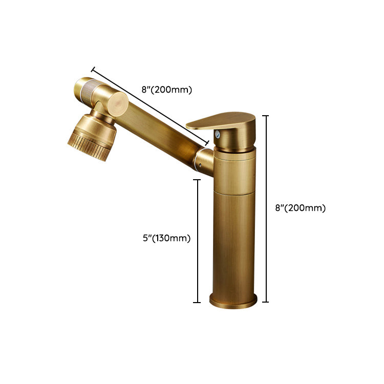Farmhouse Wide Spread Bathroom Faucet Brass 1-Handle Lavatory Faucet Clearhalo 'Bathroom Remodel & Bathroom Fixtures' 'Bathroom Sink Faucets' 'Bathroom Sinks & Faucet Components' 'bathroom_sink_faucets' 'Home Improvement' 'home_improvement' 'home_improvement_bathroom_sink_faucets' 7334498