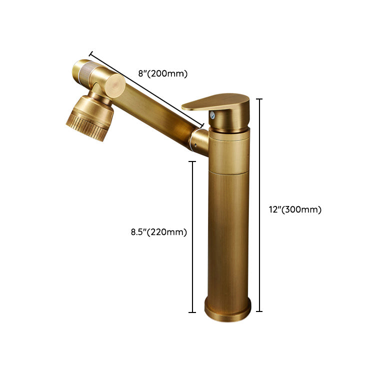 Farmhouse Wide Spread Bathroom Faucet Brass 1-Handle Lavatory Faucet Clearhalo 'Bathroom Remodel & Bathroom Fixtures' 'Bathroom Sink Faucets' 'Bathroom Sinks & Faucet Components' 'bathroom_sink_faucets' 'Home Improvement' 'home_improvement' 'home_improvement_bathroom_sink_faucets' 7334499