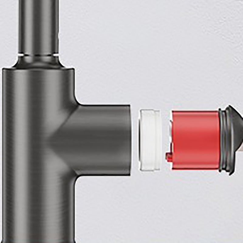 Modern Style Bar Faucet Copper Lever Handle Gooseneck Bar Faucet Clearhalo 'Home Improvement' 'home_improvement' 'home_improvement_kitchen_faucets' 'Kitchen Faucets' 'Kitchen Remodel & Kitchen Fixtures' 'Kitchen Sinks & Faucet Components' 'kitchen_faucets' 7334511