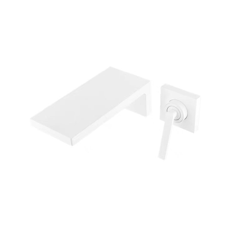 Modern Tub Faucet Trim Copper Wall Mounted Waterfall Tub Filler White Clearhalo 'Bathroom Remodel & Bathroom Fixtures' 'Bathtub Faucets' 'bathtub_faucets' 'Home Improvement' 'home_improvement' 'home_improvement_bathtub_faucets' 7334551