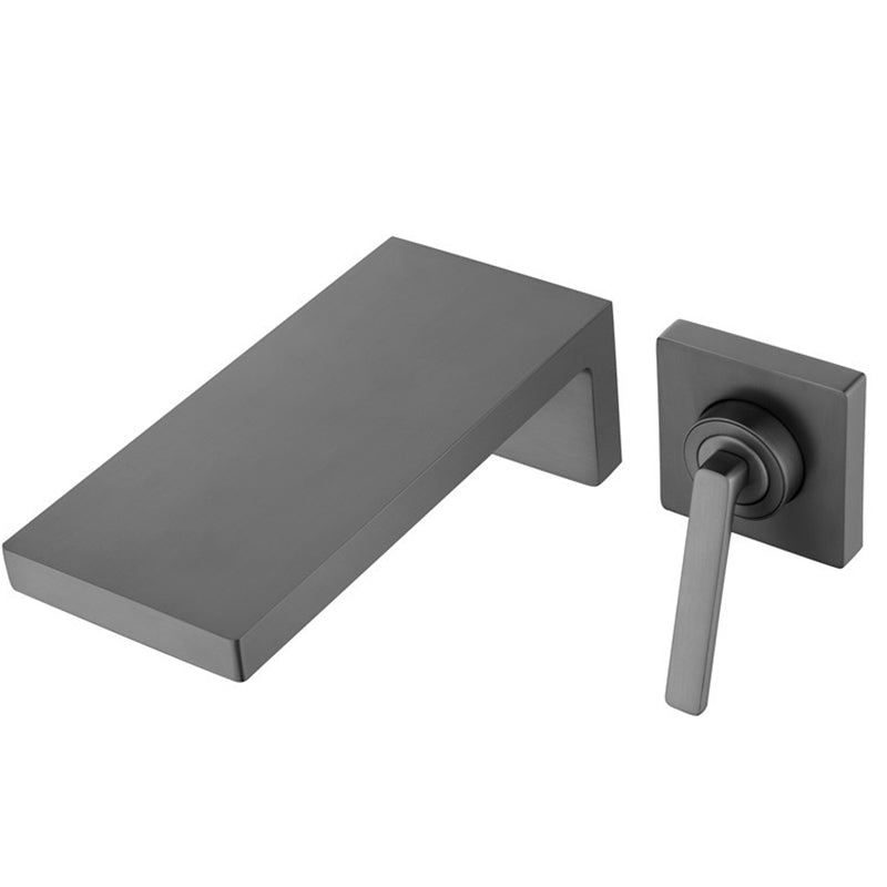 Modern Tub Faucet Trim Copper Wall Mounted Waterfall Tub Filler Clearhalo 'Bathroom Remodel & Bathroom Fixtures' 'Bathtub Faucets' 'bathtub_faucets' 'Home Improvement' 'home_improvement' 'home_improvement_bathtub_faucets' 7334556