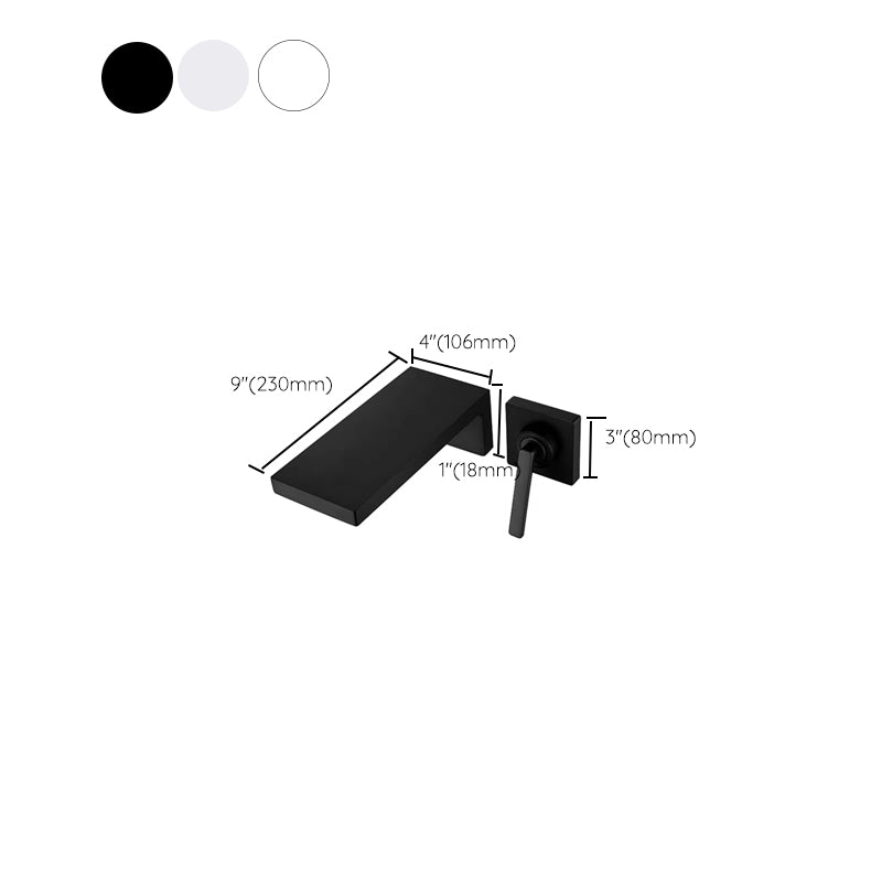 Modern Tub Faucet Trim Copper Wall Mounted Waterfall Tub Filler Clearhalo 'Bathroom Remodel & Bathroom Fixtures' 'Bathtub Faucets' 'bathtub_faucets' 'Home Improvement' 'home_improvement' 'home_improvement_bathtub_faucets' 7334562