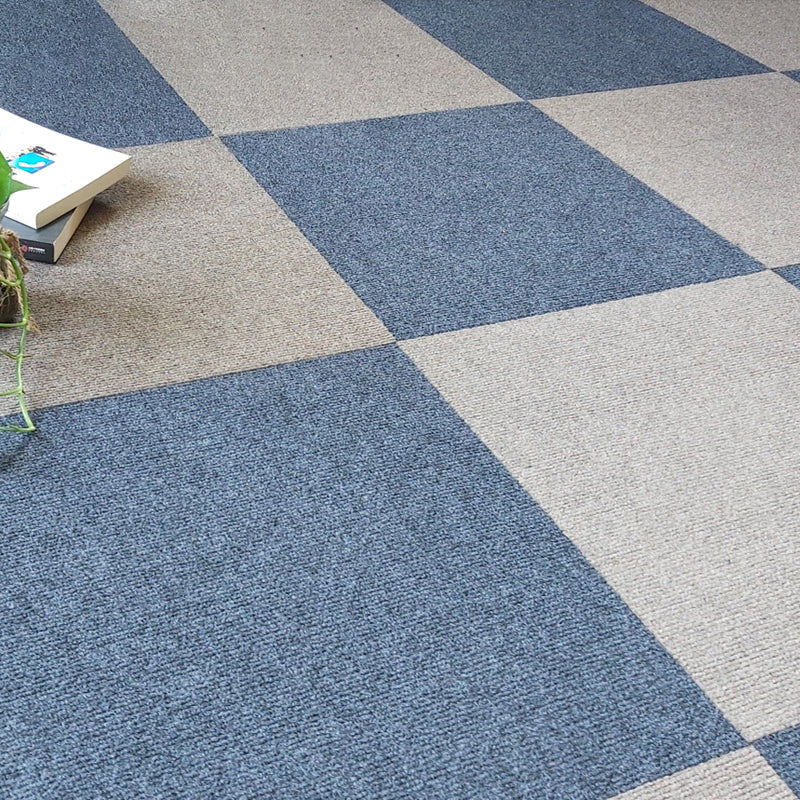 Dark Color Level Loop Carpet Tile Self Adhesive Indoor Office Carpet Tiles Blue Clearhalo 'Carpet Tiles & Carpet Squares' 'carpet_tiles_carpet_squares' 'Flooring 'Home Improvement' 'home_improvement' 'home_improvement_carpet_tiles_carpet_squares' Walls and Ceiling' 7334830