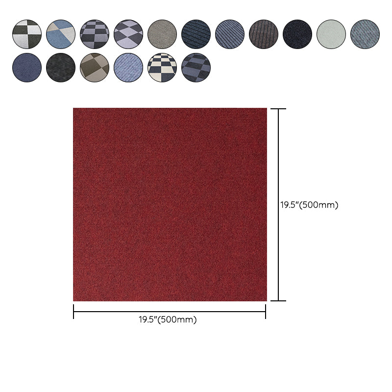 Dark Color Level Loop Carpet Tile Self Adhesive Indoor Office Carpet Tiles Clearhalo 'Carpet Tiles & Carpet Squares' 'carpet_tiles_carpet_squares' 'Flooring 'Home Improvement' 'home_improvement' 'home_improvement_carpet_tiles_carpet_squares' Walls and Ceiling' 7334859