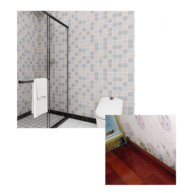 Grid Mosaic Peel & Stick Tile Scratch Resistant Wallpaper for Bathroom Backsplash Clearhalo 'Flooring 'Home Improvement' 'home_improvement' 'home_improvement_peel_stick_blacksplash' 'Peel & Stick Backsplash Tile' 'peel_stick_blacksplash' 'Walls & Ceilings' Walls and Ceiling' 7334925
