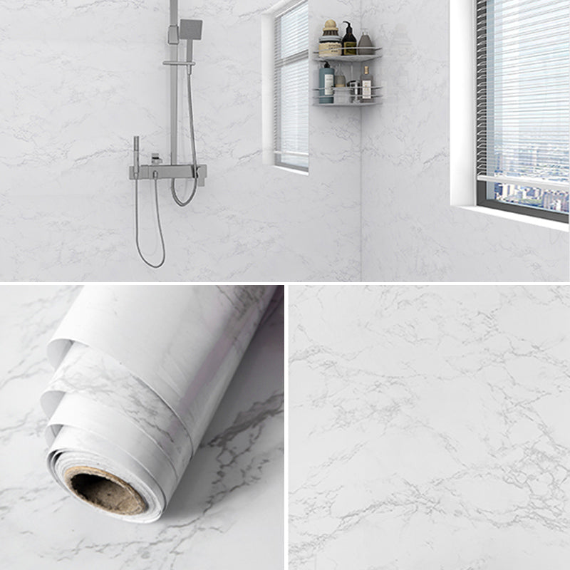 Marbling Scratch Resistant Tile PVC Singular Peel & Stick Tile for Bathroom Backsplash White-Gray Clearhalo 'Flooring 'Home Improvement' 'home_improvement' 'home_improvement_peel_stick_blacksplash' 'Peel & Stick Backsplash Tile' 'peel_stick_blacksplash' 'Walls & Ceilings' Walls and Ceiling' 7334942