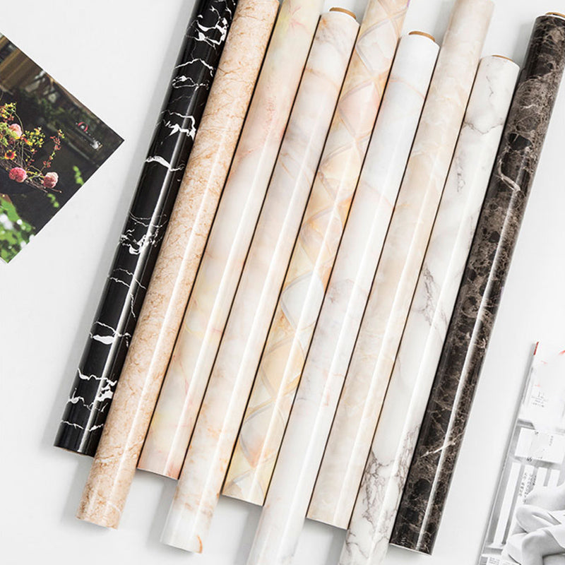 Marbling Scratch Resistant Tile PVC Singular Peel & Stick Tile for Bathroom Backsplash Clearhalo 'Flooring 'Home Improvement' 'home_improvement' 'home_improvement_peel_stick_blacksplash' 'Peel & Stick Backsplash Tile' 'peel_stick_blacksplash' 'Walls & Ceilings' Walls and Ceiling' 7334945