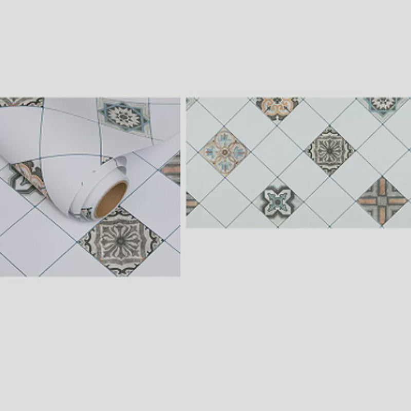 Grid Mosaic Peel & Stick Tile Scratch Resistant Wallpaper for Backsplash Wall Ivory Clearhalo 'Flooring 'Home Improvement' 'home_improvement' 'home_improvement_peel_stick_blacksplash' 'Peel & Stick Backsplash Tile' 'peel_stick_blacksplash' 'Walls & Ceilings' Walls and Ceiling' 7334957