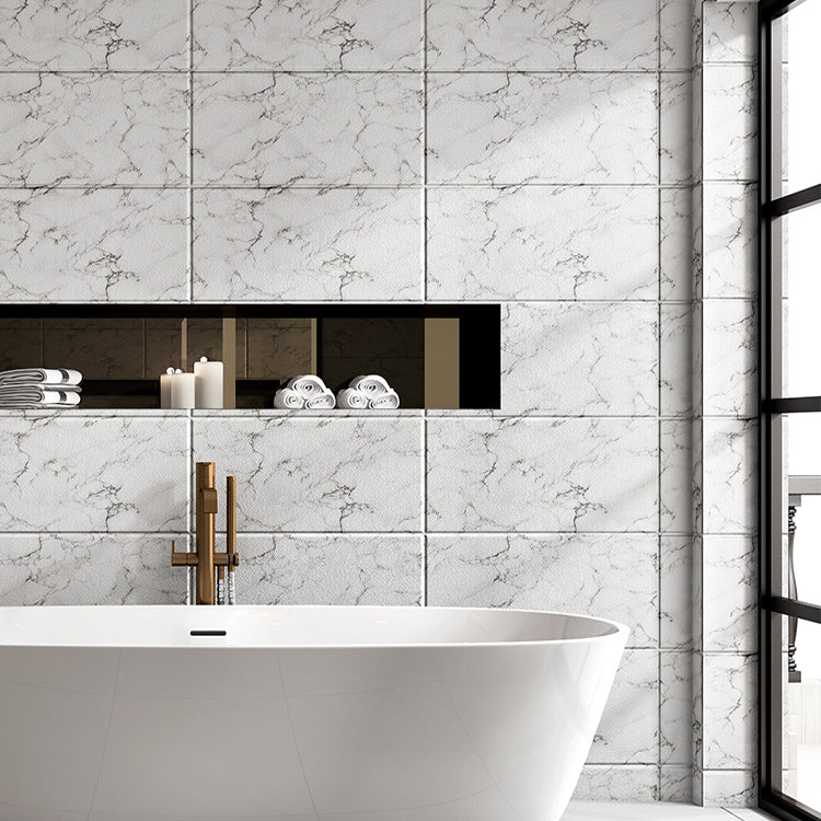 Marbling Scratch Resistant Tile PVC Singular Peel & Stick Tile for Backsplash Wall Clearhalo 'Flooring 'Home Improvement' 'home_improvement' 'home_improvement_peel_stick_blacksplash' 'Peel & Stick Backsplash Tile' 'peel_stick_blacksplash' 'Walls & Ceilings' Walls and Ceiling' 7334967