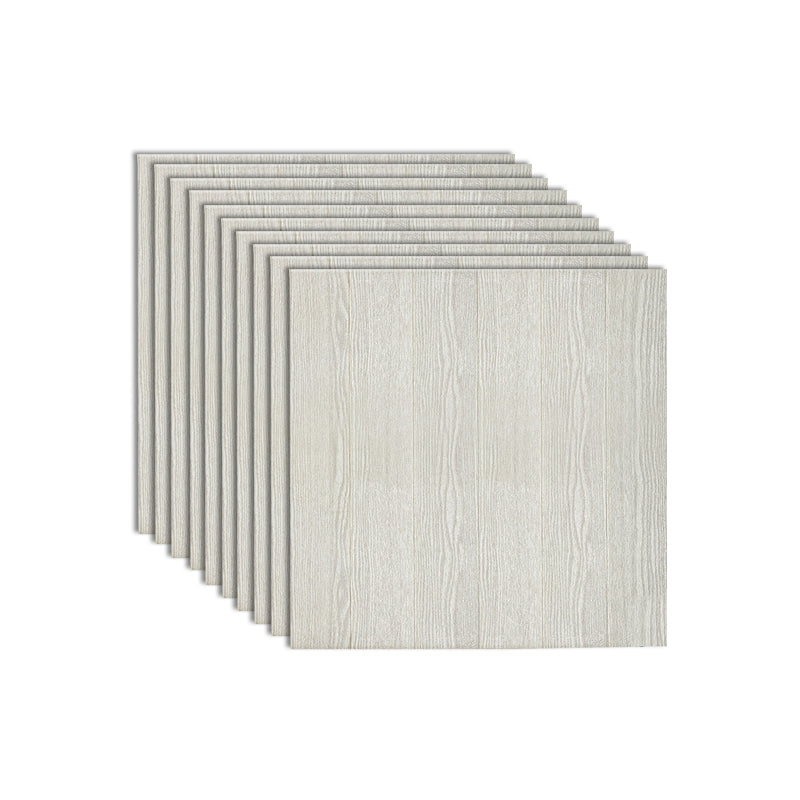 Indoor Home Wall Panel Waterproof Peel and Stick Wall Paneling Light Gray 10-Piece Set Clearhalo 'Flooring 'Home Improvement' 'home_improvement' 'home_improvement_wall_paneling' 'Wall Paneling' 'wall_paneling' 'Walls & Ceilings' Walls and Ceiling' 7335014