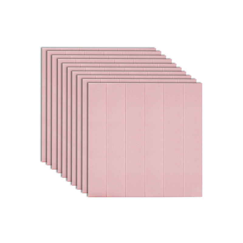 Indoor Home Wall Panel Waterproof Peel and Stick Wall Paneling Pink 10-Piece Set Clearhalo 'Flooring 'Home Improvement' 'home_improvement' 'home_improvement_wall_paneling' 'Wall Paneling' 'wall_paneling' 'Walls & Ceilings' Walls and Ceiling' 7335018