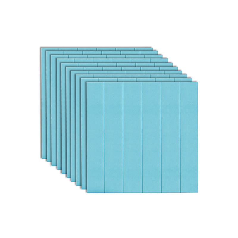 Indoor Home Wall Panel Waterproof Peel and Stick Wall Paneling Blue 10-Piece Set Clearhalo 'Flooring 'Home Improvement' 'home_improvement' 'home_improvement_wall_paneling' 'Wall Paneling' 'wall_paneling' 'Walls & Ceilings' Walls and Ceiling' 7335021