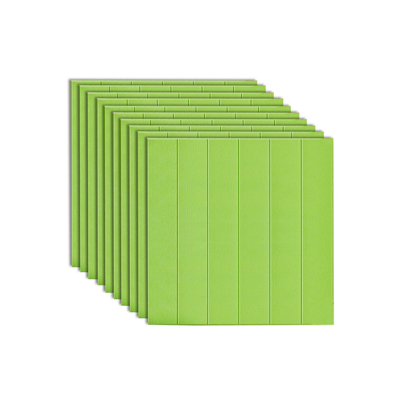 Indoor Home Wall Panel Waterproof Peel and Stick Wall Paneling Green 10-Piece Set Clearhalo 'Flooring 'Home Improvement' 'home_improvement' 'home_improvement_wall_paneling' 'Wall Paneling' 'wall_paneling' 'Walls & Ceilings' Walls and Ceiling' 7335023