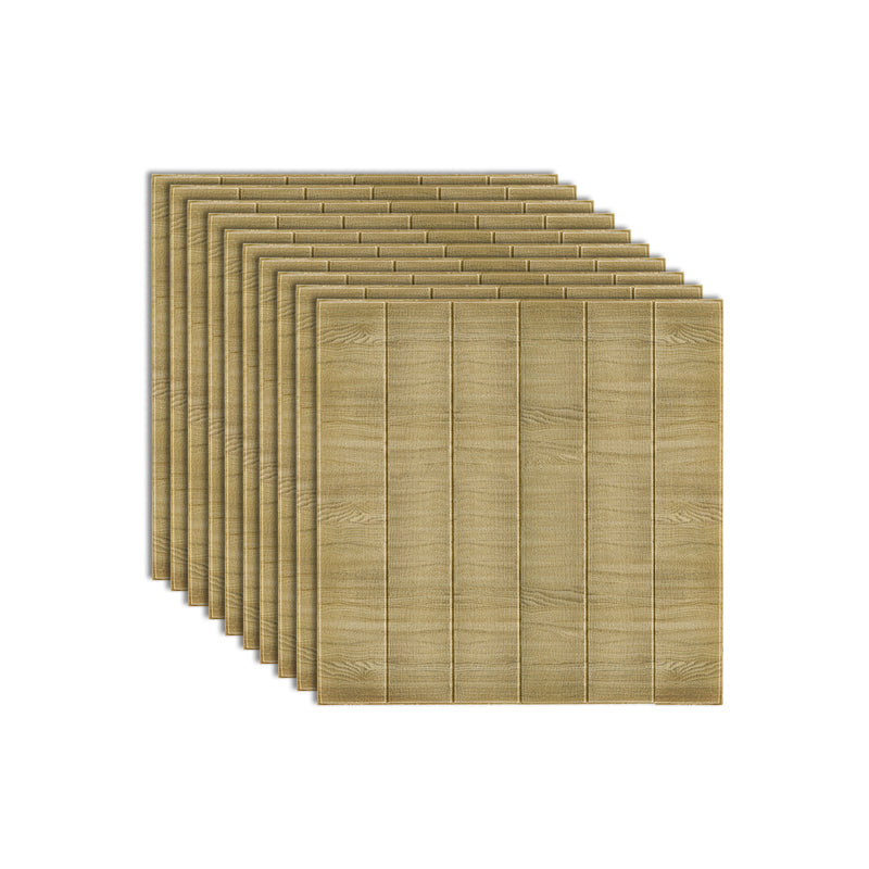Indoor Home Wall Panel Waterproof Peel and Stick Wall Paneling Camel 10-Piece Set Clearhalo 'Flooring 'Home Improvement' 'home_improvement' 'home_improvement_wall_paneling' 'Wall Paneling' 'wall_paneling' 'Walls & Ceilings' Walls and Ceiling' 7335027