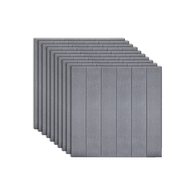 Indoor Home Wall Panel Waterproof Peel and Stick Wall Paneling Smoke Gray 10-Piece Set Clearhalo 'Flooring 'Home Improvement' 'home_improvement' 'home_improvement_wall_paneling' 'Wall Paneling' 'wall_paneling' 'Walls & Ceilings' Walls and Ceiling' 7335028